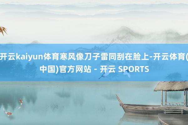 开云kaiyun体育寒风像刀子雷同刮在脸上-开云体育(中国)官方网站 - 开云 SPORTS