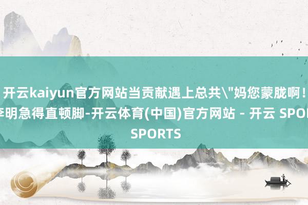 开云kaiyun官方网站当贡献遇上总共