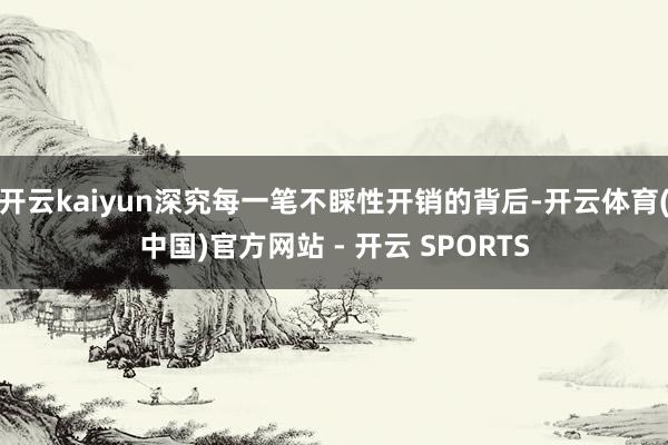 开云kaiyun深究每一笔不睬性开销的背后-开云体育(中国)官方网站 - 开云 SPORTS